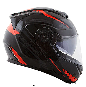 CAPACETE NORISK FF345 ROUTE MOTION BLK/GRY/RED 60/L