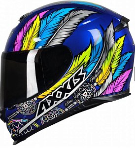 CAPACETE AXXIS EAGLE DREAMS GLOSS BLUE/GREY 58/M