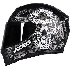 CAPACETE AXXIS EAGLE SKULL MATT BLACK/GREY 62/XL