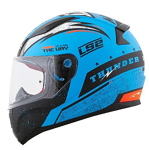 CAPACETE LS2 FF353 RAPID THUNDER MATTE BLU/BLK/FLUO ORG 58/M
