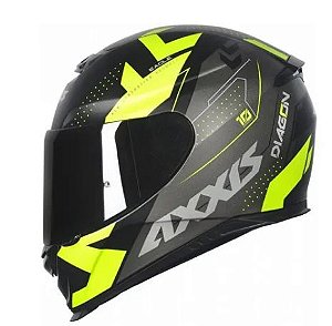 CAPACETE AXXIS EAGLE DIAGON MATT BLACK/YELLOW 62/XL