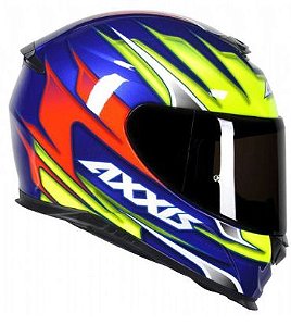 CAPACETE AXXIS EAGLE SPEED GLOSS BLUE/YELLOW 58/M