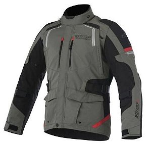JAQUETA ALPINESTARS ANDES V2 DRYSTAR JACKET VERDE MILITAR  PRETO VERMELHO M  EAN :8021506624684