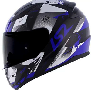 CAPACETE LS2 RAPID FF353 GROW BLK/SIL/BLUE 58/M