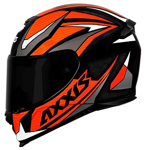 CAPACETE AXXIS EAGLE FLOWERS GLOSS BLACK/ORANGE 58/M