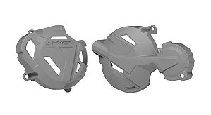 KIT I CRF 250F CINZA(PROTETOR MOTOR CRF 250F + LATERAL)