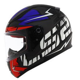 CAPACETE LS2 RAPID FF353 CROMO MATTE BLK/RED/BLUE 58/M