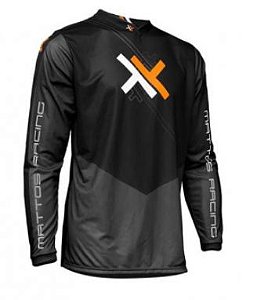 CAMISA MATTOS RACING ATOMIC LARANJA/CINZA G