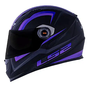 CAPACETE LS2 FF358 SIGMA MATTE BLK/FLUO PURPLE 56/S