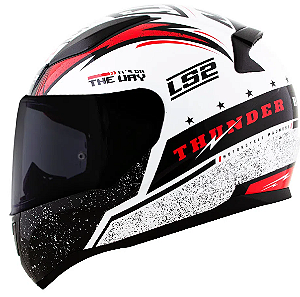 CAPACETE LS2 RAPID FF353 THUNDER WHT/BLK/RED 62/XL