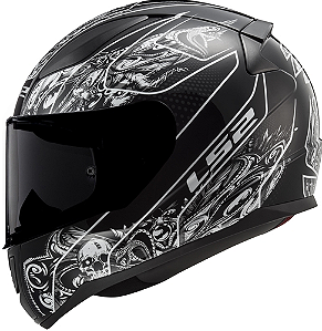 CAPACETE LS2 RAPID FF353 CRYPT BLK/WHITE 60/L