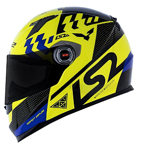 CAPACETE LS2 FF358 PODIUM YLW/BLK/BLUE 60/L