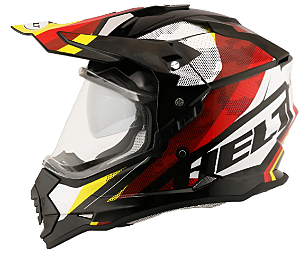 CAPACETE HELT CROSS VISION GLASS DRAKAR 60