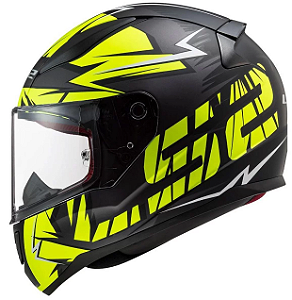 CAPACETE LS2 RAPID FF353 CROMO MATTE BLK/HI-VIS YLW 58/M