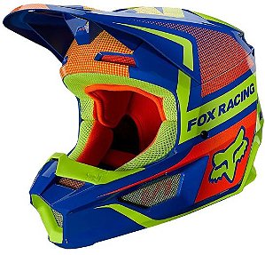 CAPACETE FOX V1 MX OKTIV BLU L