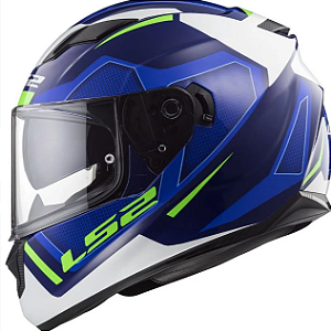 CAPACETE LS2 FF320 STREAM EDGE BLUE/WHITE 58/M