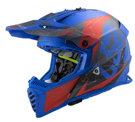 CAPACETE LS2 FAST MX437 XCODE MATTE FLUO ORG/BLUE 60/L