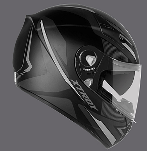 CAPACETE EBF X TROY DRONE PTF/PRATA 58