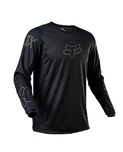 CAMISA FOX MX 180 LUX PRETO/PRETO XL