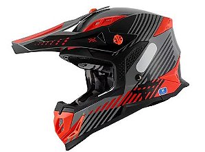 CAPACETE MATTOS RACING ATOMIC VERMELHO/CINZA VERMELHO 58