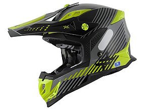 CAPACETE MATTOS RACING ATOMIC AM FLUOR/CINZA CINZA 58