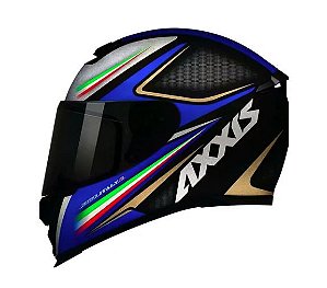 CAPACETE AXXIS EAGLE ITALY 2 MATT BLACK/GREY/BLUE 58/M