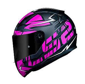 CAPACETE LS2 RAPID FF353 CROMO MATTE BLK/PINK 56/S