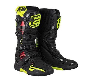 BOTA ASW ELEVATE PRETO AMARELO FLUO VERMELHO 11  EAN  7908377136502