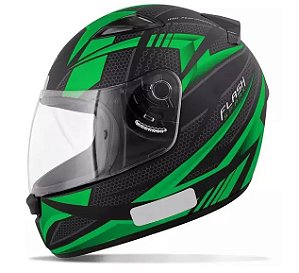 CAPACETE EBF NEW SPARK FLASH PT/FOSCO/VERDE 60