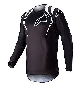 CAMISA ALPINESTARS FLUID NARIN 23 PRETO BRANCO L  EAN  8059347048789