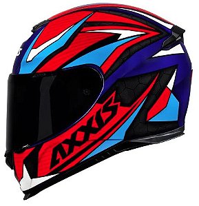 CAPACETE AXXIS EAGLE POWER GLOSS BLUE/RED/BLUE 60/L