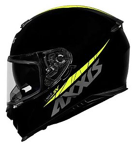 CAPACETE AXXIS EAGLE SV SOLID GLOSS BLACK/YELLOW 58/M