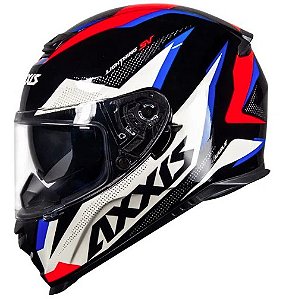 CAPACETE AXXIS EAGLE SV LIGHTNING GLOSS BLACK/RED/BLUE 58/M