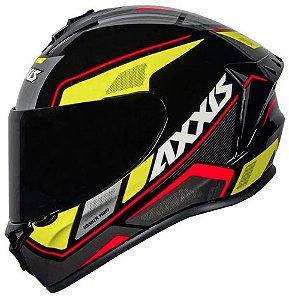 CAPACETE AXXIS DRAKEN WIND GLOSS BLACK/YELLOW/RED 60/L