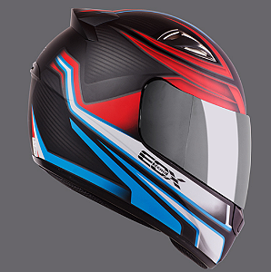 CAPACETE EBF EOX FROST PRETO/AZUL 61