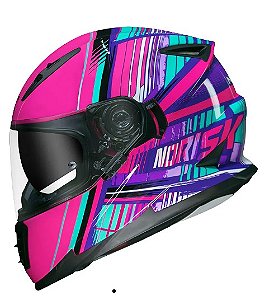 CAPACETE NORISK FF302 ADVANCE PINK 58/M