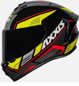 CAPACETE AXXIS DRAKEN WIND GLOSS BLACK/YELLOW/RED 58/M