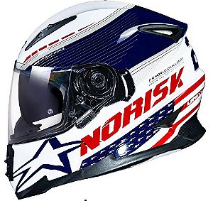 CAPACETE NORISK FF302 GRAND PRIX USA 60/L