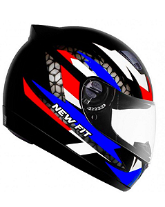CAPACETE EBF NEW FIT CONTROL PRETO/AZUL 58