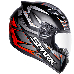 CAPACETE EBF SPARK SPOT PTO FOSCO/VERMELHO 61