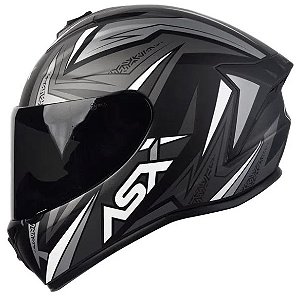 CAPACETE ASX DRAKEN VECTOR FOSCO PRETO/CINZA 62/XL