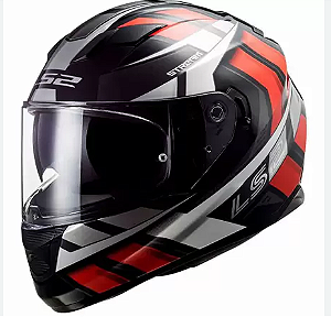 CAPACETE LS2 FF320 STREAM LOOP BLK/RED 60/L
