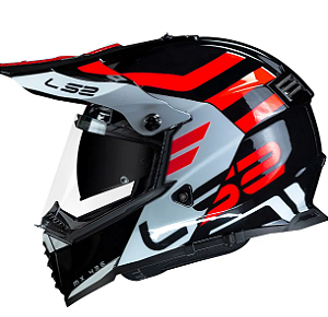 CAPACETE LS2 MX436 PIONEER EVO ADVENTURER BLK/WHITE 58/M