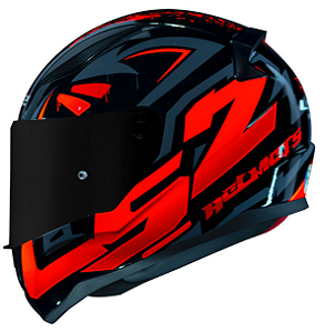 CAPACETE LS2 RAPID FF353 TAGLINE BLK/ORANGE 62/XL