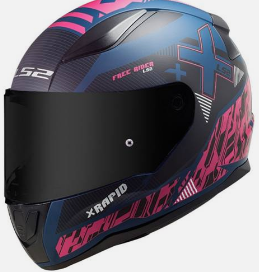 CAPACETE LS2 RAPID FF353 XTREET MATTE BLU/PURPLE 56/S