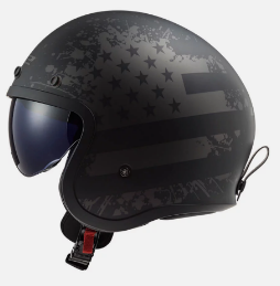 CAPACETE LS2 SPITFIRE OF599 BLACK FLAG MATTE BLACK 60/L