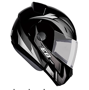 CAPACETE EBF NEW E08 FAST PTO/PRATA 61