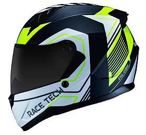 CAPACETE RACE TECH SECTOR EXILIO MATTE BLK/YELLOW 58/M