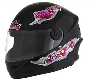 CAPACETE TORK LIBERTY FOUR KIDS FOR GIRLS PRETO 54