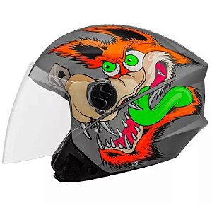 CAPACETE TORK NEW LIBERTY 3 COYOTE CINZA FOSCO 56